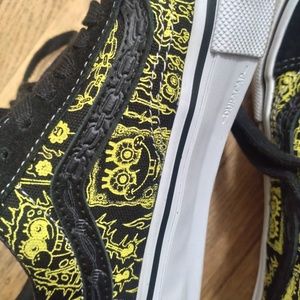 Vans Spongebob Gigliotti -  Black and Yellow Shoes
